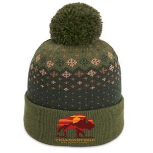 Yellowstone National Park Wyoming Buffalo Bison Sunset The Baniff Cuffed Pom Beanie