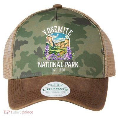 Yosemite National Park Lupine Vintage Gift Legacy Tie Dye Trucker Hat
