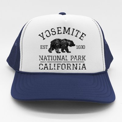 Yosemite National Park California Bear Nature Hiking Trucker Hat