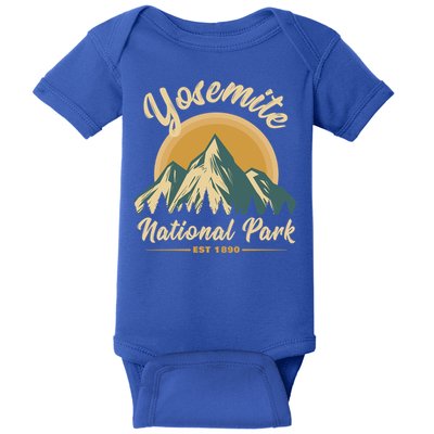 Yosemite National Park Vintage Gift Baby Bodysuit