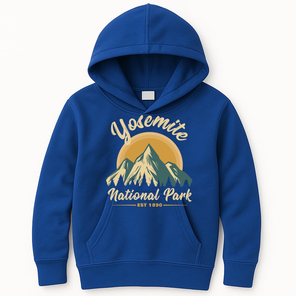 Yosemite National Park Vintage Gift Kids Hoodie