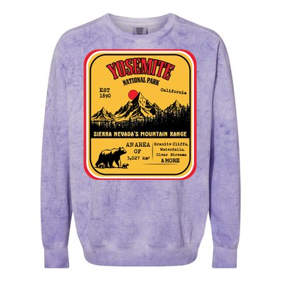 Yosemite National Park California Colorblast Crewneck Sweatshirt