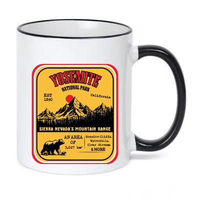 Yosemite National Park California 11oz Black Color Changing Mug