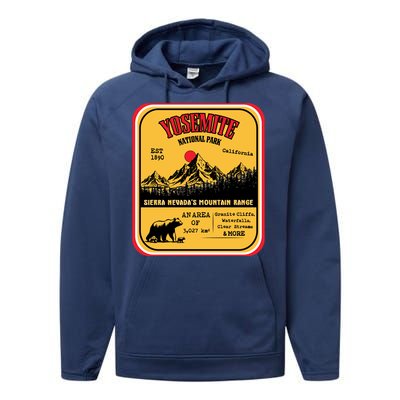 Yosemite National Park California Performance Fleece Hoodie