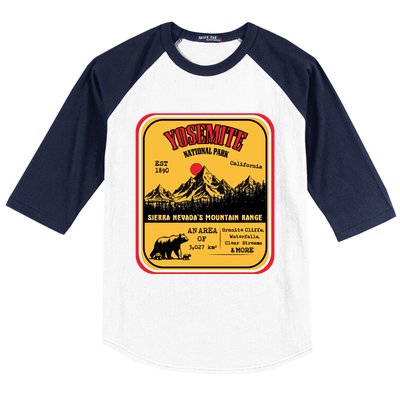 Yosemite National Park California Baseball Sleeve Shirt