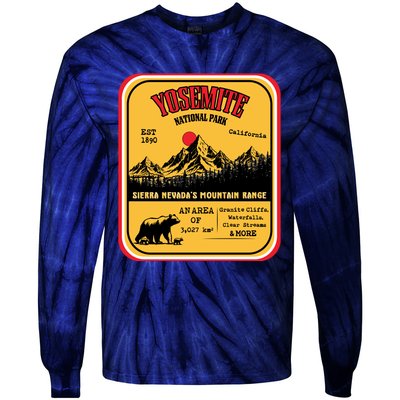 Yosemite National Park California Tie-Dye Long Sleeve Shirt