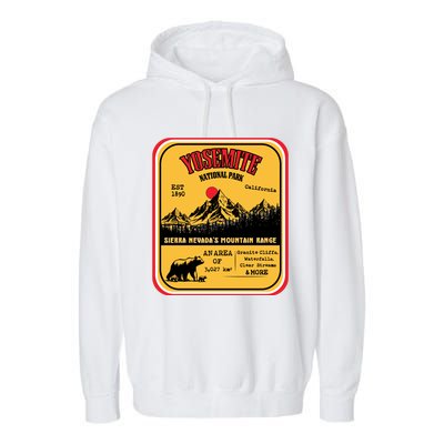 Yosemite National Park California Garment-Dyed Fleece Hoodie