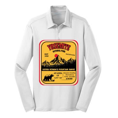 Yosemite National Park California Silk Touch Performance Long Sleeve Polo