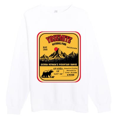 Yosemite National Park California Premium Crewneck Sweatshirt