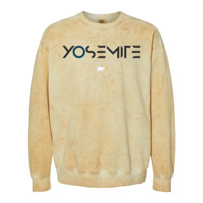 Yosemite National Park California Tonal Colorblast Crewneck Sweatshirt