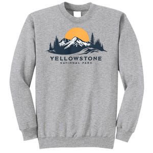 Yellowstone National Park Mountain Sunset Landscape Tall Sweatshirt