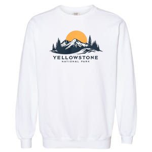 Yellowstone National Park Mountain Sunset Landscape Garment-Dyed Sweatshirt