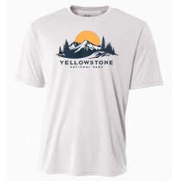 Yellowstone National Park Mountain Sunset Landscape Cooling Performance Crew T-Shirt