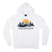 Yellowstone National Park Mountain Sunset Landscape Hoodie