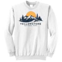 Yellowstone National Park Mountain Sunset Landscape Sweatshirt