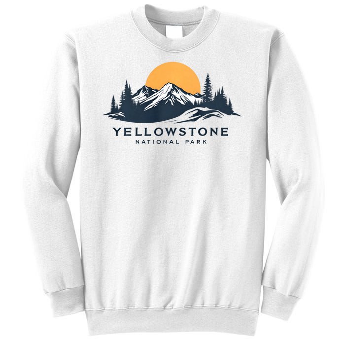 Yellowstone National Park Mountain Sunset Landscape Sweatshirt