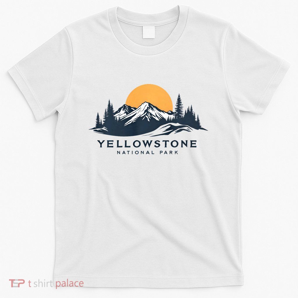 Yellowstone National Park Mountain Sunset Landscape T-Shirt