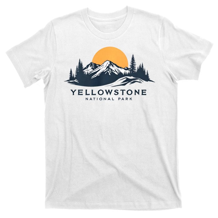 Yellowstone National Park Mountain Sunset Landscape T-Shirt