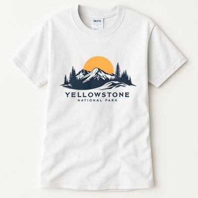 Yellowstone National Park Mountain Sunset Landscape Tall T-Shirt