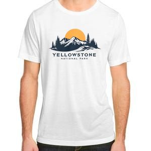 Yellowstone National Park Mountain Sunset Landscape Adult ChromaSoft Performance T-Shirt