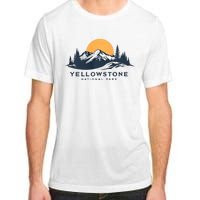 Yellowstone National Park Mountain Sunset Landscape Adult ChromaSoft Performance T-Shirt