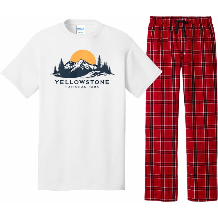 Yellowstone National Park Mountain Sunset Landscape Pajama Set