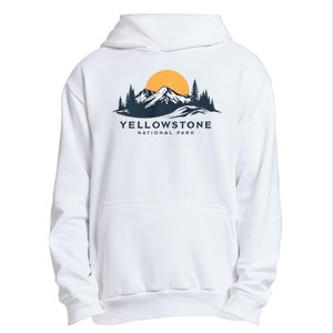 Yellowstone National Park Mountain Sunset Landscape Urban Pullover Hoodie