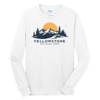 Yellowstone National Park Mountain Sunset Landscape Tall Long Sleeve T-Shirt