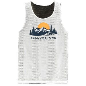 Yellowstone National Park Mountain Sunset Landscape Mesh Reversible Basketball Jersey Tank