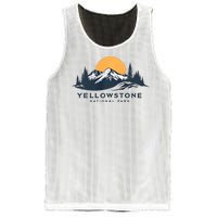 Yellowstone National Park Mountain Sunset Landscape Mesh Reversible Basketball Jersey Tank