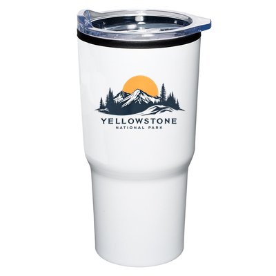Yellowstone National Park Mountain Sunset Landscape Tumbler