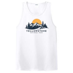 Yellowstone National Park Mountain Sunset Landscape PosiCharge Competitor Tank