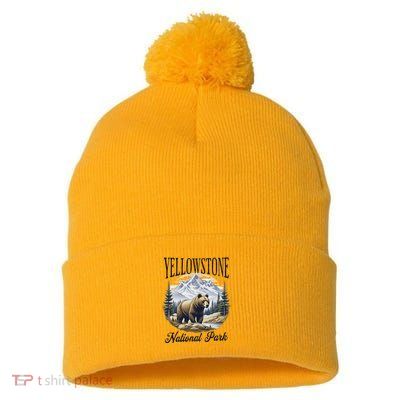 Yellowstone National Park Pom Pom 12in Knit Beanie