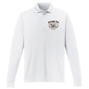 Yellowstone National Park Do Not Pet The Fluffy Cows Bison Performance Long Sleeve Polo