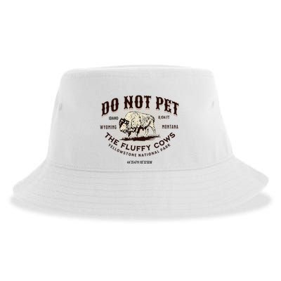 Yellowstone National Park Do Not Pet The Fluffy Cows Bison Sustainable Bucket Hat