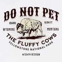 Yellowstone National Park Do Not Pet The Fluffy Cows Bison Adult Drive Performance Visor