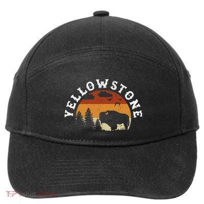 Yellowstone National Park Hiking And Outdoor Enthusiasts 7-Panel Snapback Hat