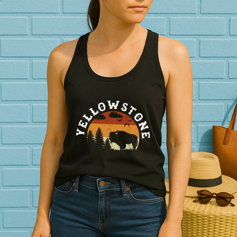 Yellowstone National Park Hiking And Outdoor Enthusiasts Womens Tank Top