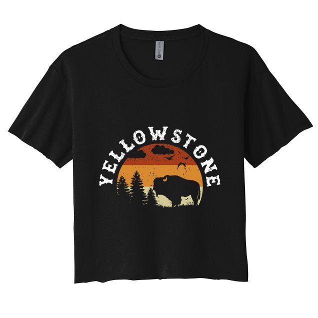 Yellowstone National Park Hiking And Outdoor Enthusiasts Crop Top