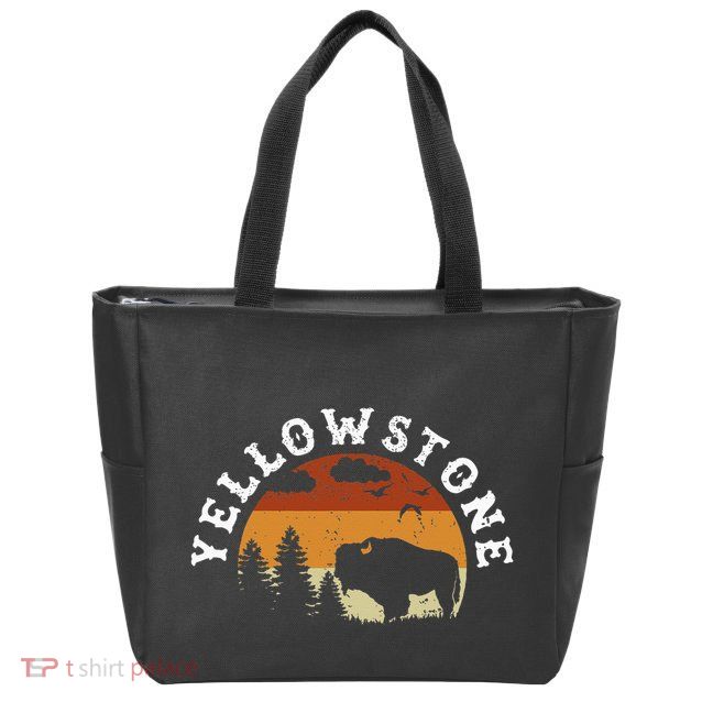 Yellowstone National Park Hiking And Outdoor Enthusiasts Zip Tote Bag