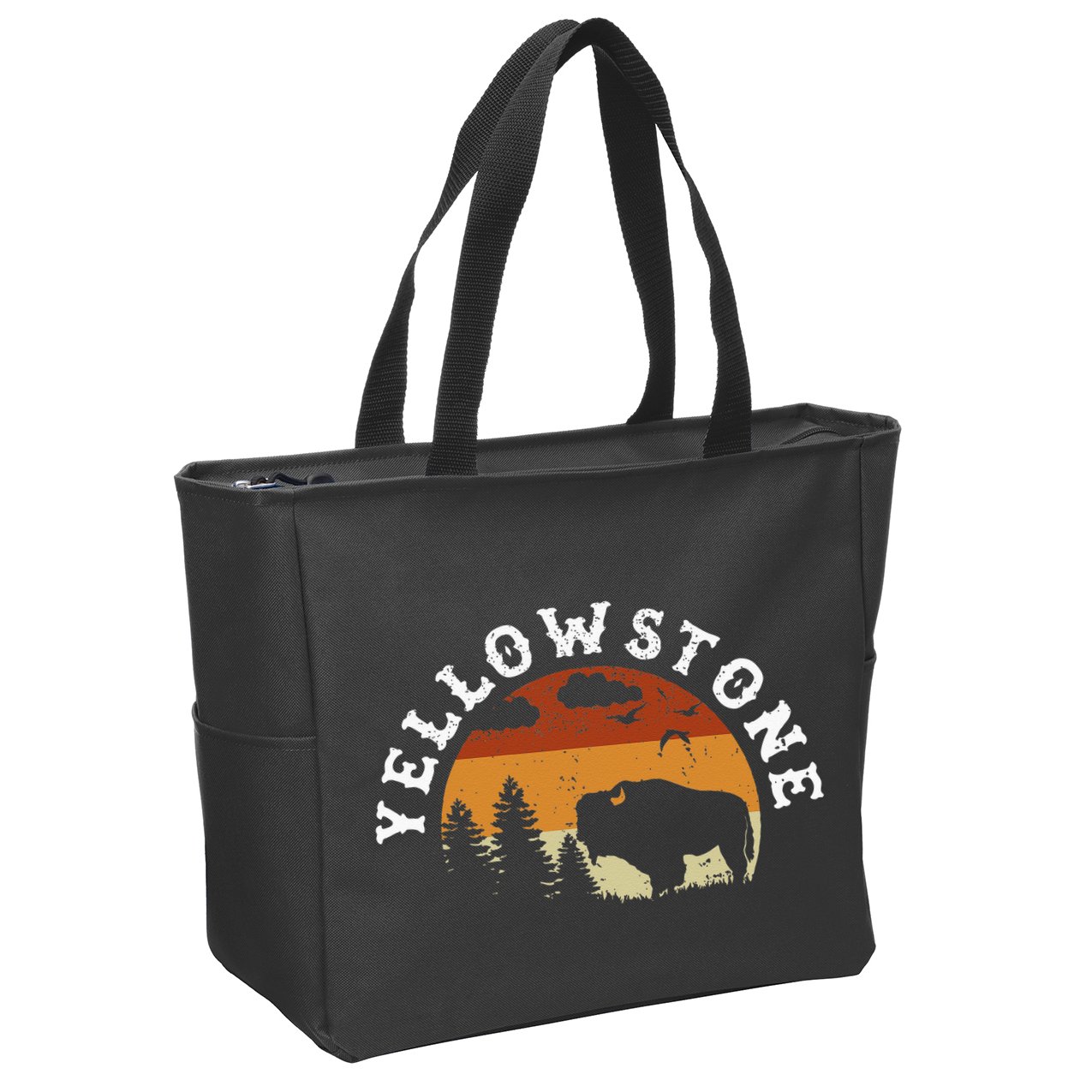 Yellowstone National Park Hiking And Outdoor Enthusiasts Zip Tote Bag