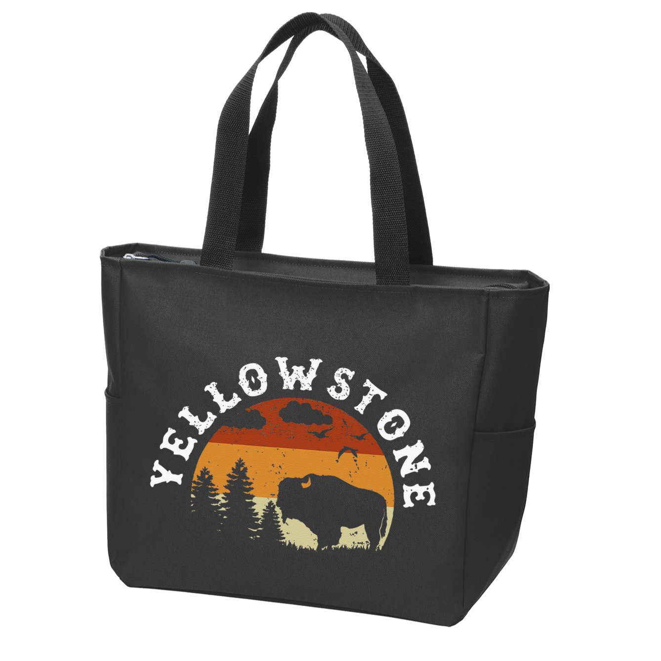 Yellowstone National Park Hiking And Outdoor Enthusiasts Zip Tote Bag