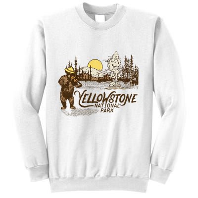 Yellowstone National Park Bear & Fiddle Old Faithful Sweatshirt