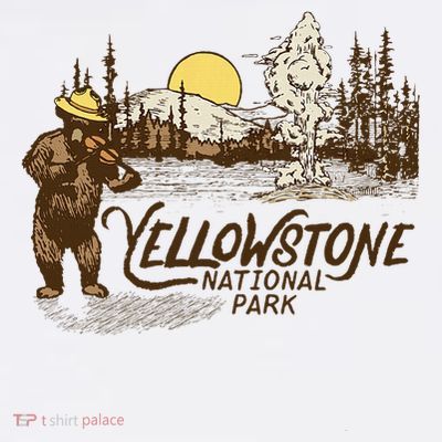 Yellowstone National Park Bear & Fiddle Old Faithful T-Shirt