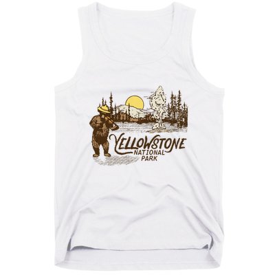 Yellowstone National Park Bear & Fiddle Old Faithful Tank Top