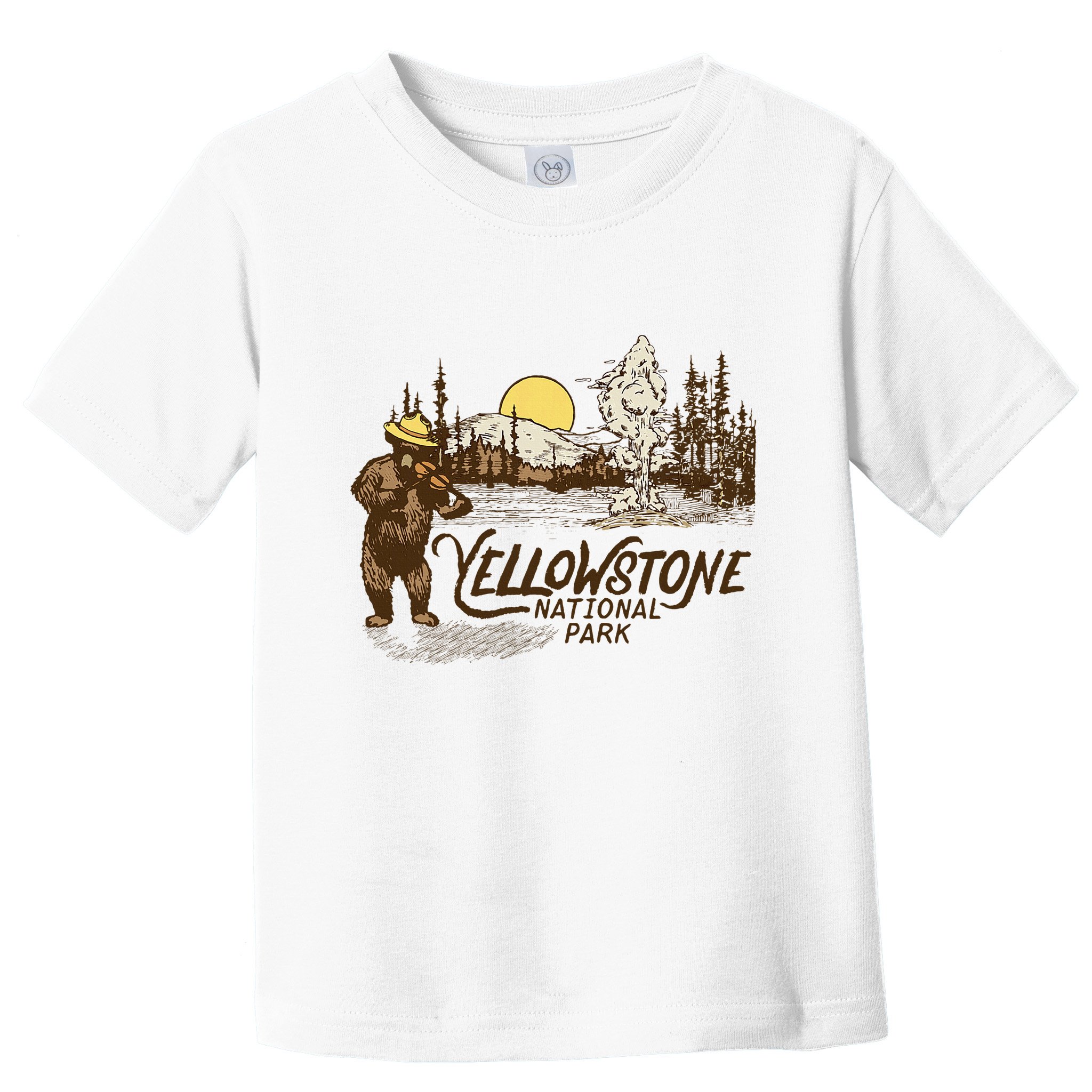 Yellowstone National Park Bear & Fiddle Old Faithful Toddler T-Shirt