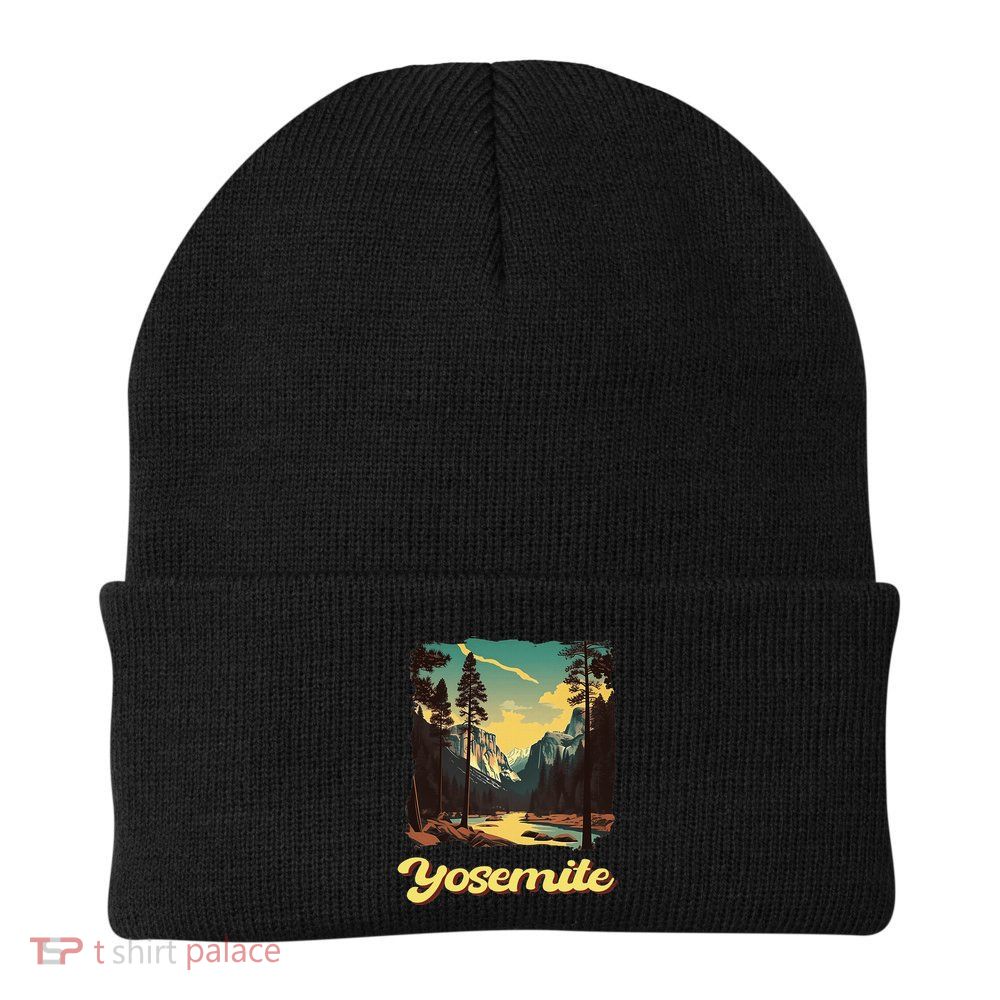 Yosemite National Park Adventure Hiking Nature Design Knit Cap Winter Beanie