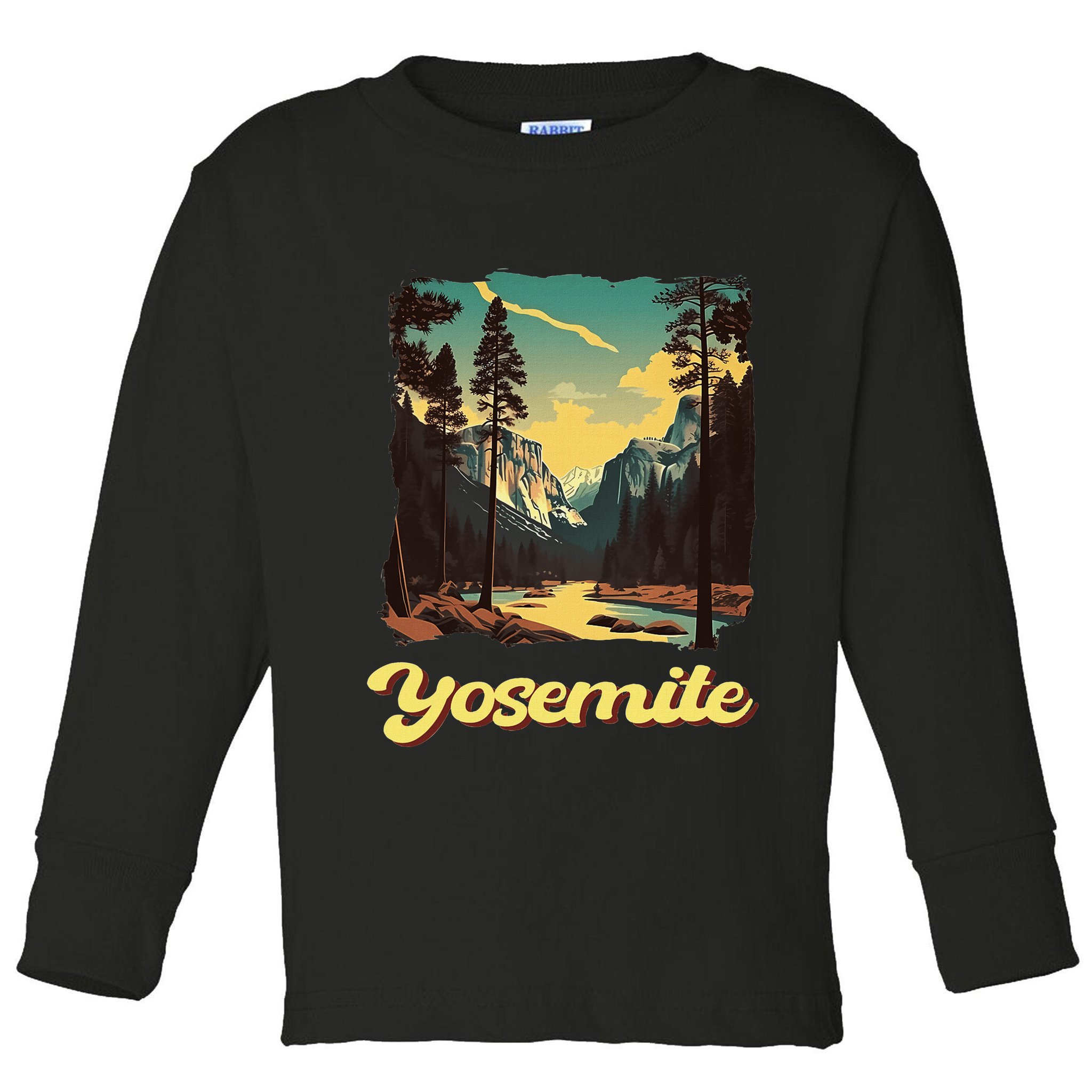 Yosemite National Park Adventure Hiking Nature Design Toddler Long Sleeve Shirt
