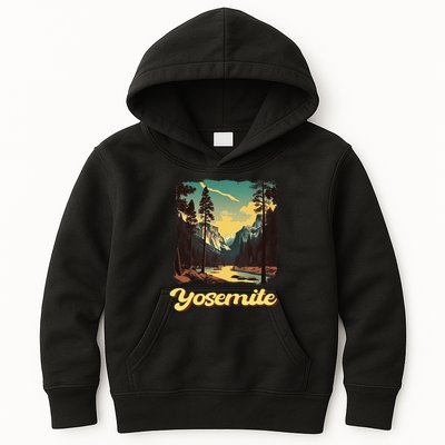 Yosemite National Park Adventure Hiking Nature Design Kids Hoodie