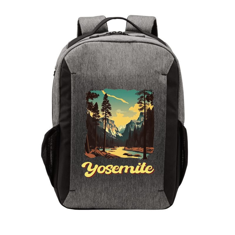 Yosemite National Park Adventure Hiking Nature Design Vector Backpack